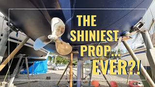 E08 Haul Out Part 2 of 3 – Cutlass bearing, dripless shaft seal and prop polishing