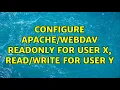 configure readonly for user x for user y 2 Solutions