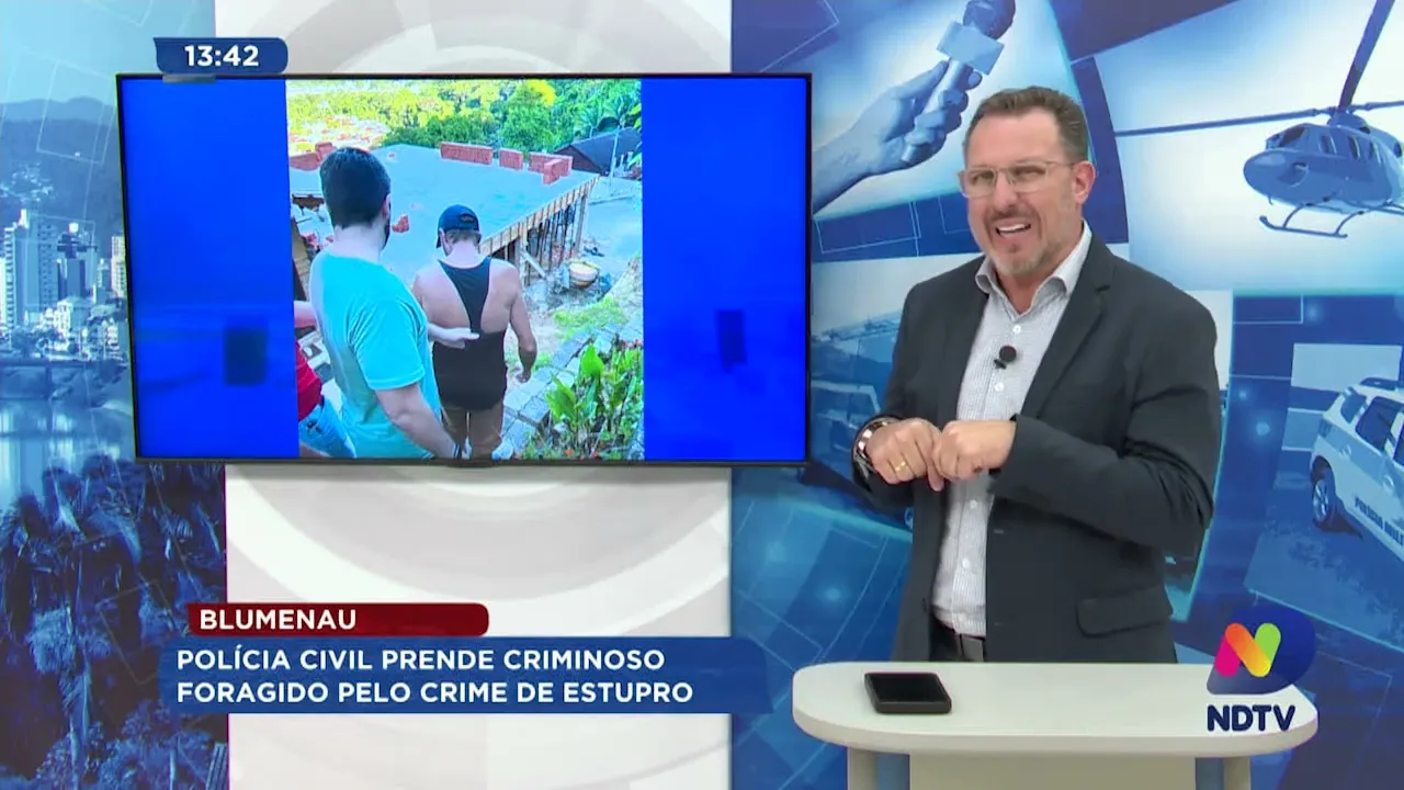 Polícia Civil prende criminoso foragido pelo crime de estupro em Blumenau
