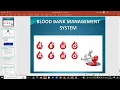 PPT - Blood Donation Management System PPT Python Django
