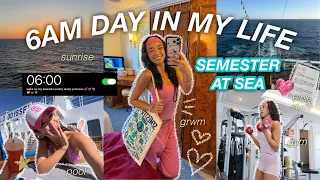 6AM DAY IN MY LIFE on SEMESTER AT SEA 🩷🌟 | Colie At Sea Diaries