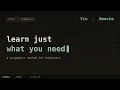 Learn Vim pragmatically - Suggestions for beginners