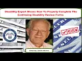CDR TIP 4 - Social Security Disability Review Forms