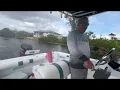 - measuring depth of low tide in pirate Harbor Punta Gorda Florida