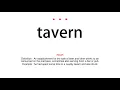 How to pronounce tavern - Vocab Today