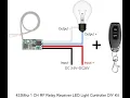 A mini DC 3 6 24V Wireless RF Remote Control Switch with Momentary Toggle Latching Delay Modes