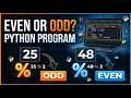 Even Odd Number Program in Python Class CBSE Easy Explanation