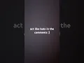 act like bot in the comments