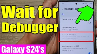 Galaxy S24 Developer Mode Control App Debugging with Wait for Debugger One UI 6 1