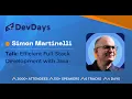 Simon Martinelli Efficient Full Stack Development with Java