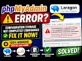 Fix phpMyAdmin Configuration Storage Not Completely Configured in Laragon