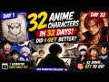 I Drew 32 Anime Characters in 32 Days Did I Get Better