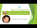 Part 14 - React For Beginners Destructuring Props States Hindi