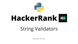 String Validators HackerRank Solution
