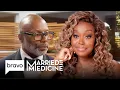 Quad Webb Dr Gregory Have An Awkward Moment At The Gala Married to Medicine S10 E14 Bravo