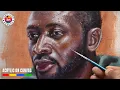 Mixing and Blending Dark Skin Tone with Acrylic Portrait Painting Acrylic by Debojyoti Boruah