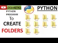 Python Tutorial Creating Folders with os Module PYTHON PLOTTING MATPLOTLIB NUMPY PYTHON OS