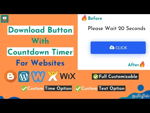 Download Button With Timer Using CSS & JavaScript For Websites Download Button With Timer Using CSS & JavaScript For Websites