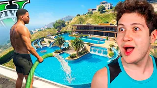 CONSTRUÍ la PISCINA más GRANDE de GTA 5! 🏡💧 (Mods)