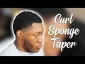 AFRO TAPER CURL SPONGE MEN S HAIRCUT TUTORIAL STEP BY STEP