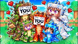 You Have a ELEMENTAL Dinosaur Family in Minecraft!