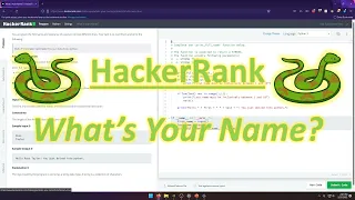 HackerRank Python What s Your Name