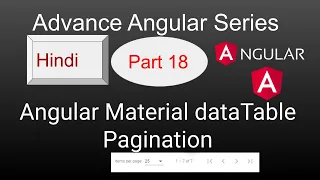 Angular Material dataTable Pagination Angular Material dataTable Advance angular 12 in Hindi