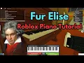 Fur Elise Easy Roblox Piano Tutorial SHEETS IN DESCRIPTION