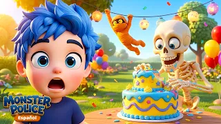 ¡Feliz cumpleaños Baby Blue! 🎉 | Canciones Infantiles | Monster Police Español