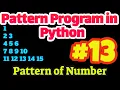 Pattern Program in Python Sequence of Number Pattern