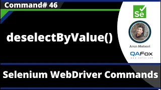 deselectByValue Command - Selenium WebDriver