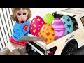 Download Lagu 🐒🥚🌈 Monyet BonBon meneroka Telur warna warni dan makan Buah | BonBon Malaysia