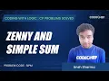 SIPM Zenny and Simple Sum Coding with Logic CP Problems Solved Easy