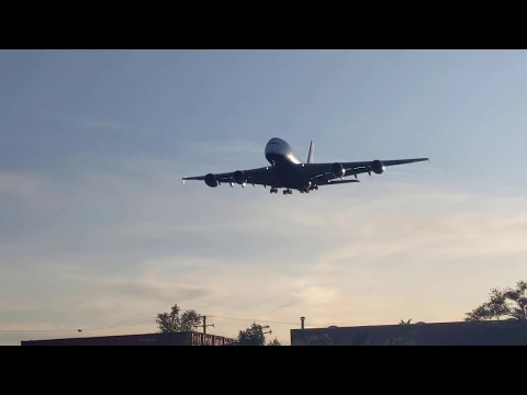 British Airways A380800 Superjumbo Landing at OHare