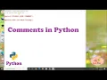 How to use comment in python Single line Multi lines Comment Python Tutorial For Beginners