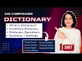 Python DICTIONARY Python Revision Tour Class 12 Computer Science ENGLISH