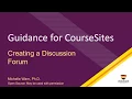 Creating a Discussion Forum in CourseSites