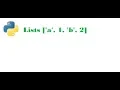 Session 6 - Python Lists