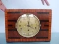Sold KIENINGER Antique Mantel Clock INLAY Art Deco WESTMINSTER Germany Shelf LARGE