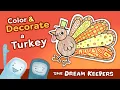 Let s Color and Decorate a Thanksgiving Turkey Art Project for Kids