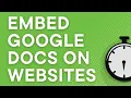 How to embed Google Docs on a Wordpress blog step by step