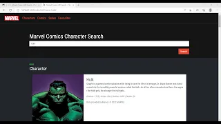 Marvel API project HTML CSS JS