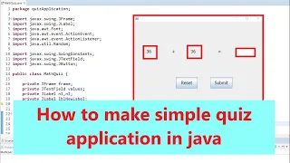 How to make simple quiz application in java programmer land simple java project