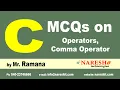 Operators Comma Operator C MCQs and Answers with Explanation