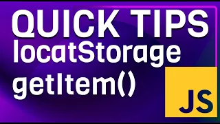 Get data from local storage with JavaScript