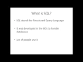 SQL Tutorial - 1 Introduction