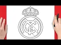 How to Draw Real Madrid Logo Step by Step Easy Football Logo Drawing for Kids