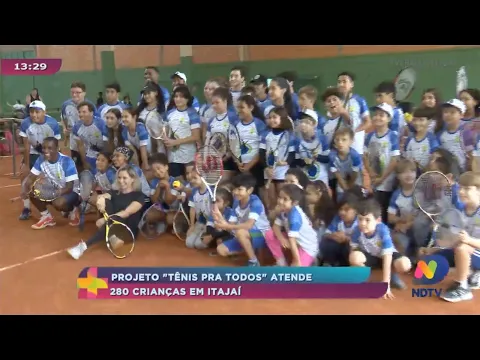 Projeto Tênis pra Todos beneficia mais de 280 crianças carentes