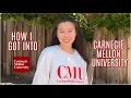 how i got into carnegie mellon university stats ECs essay advice