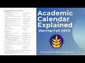 Academic Calendar 2021 Explained DASAR Alerts